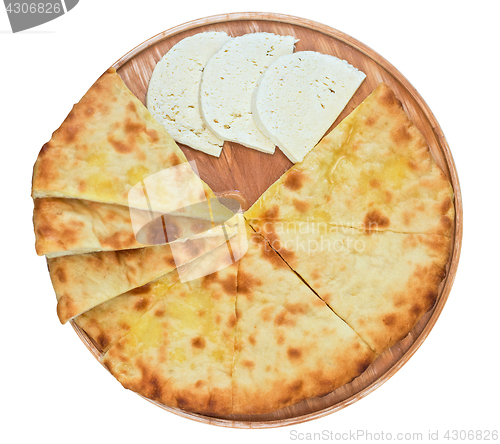 Image of ossetian pie on a white