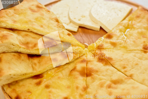 Image of ossetian pie on a white