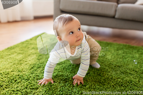 Image of lovely baby boy at home