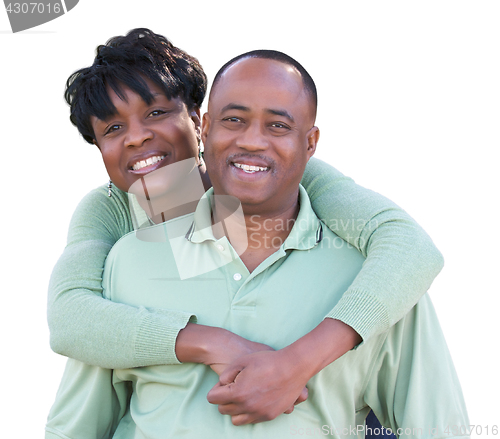 Image of Attractive African American Couple Isolated on a White Backgroun