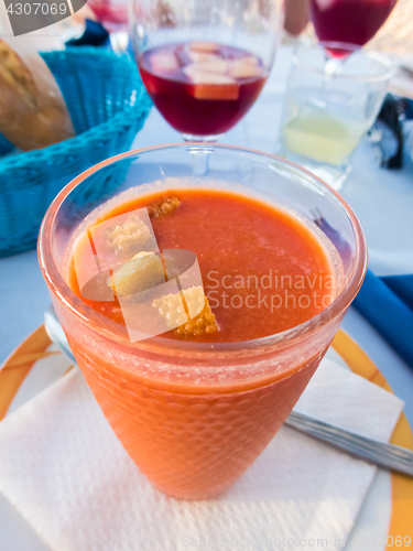 Image of Traditional spanish cold soup gazpacho