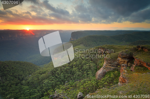 Image of Sunset Blue Mountains Grose Valley