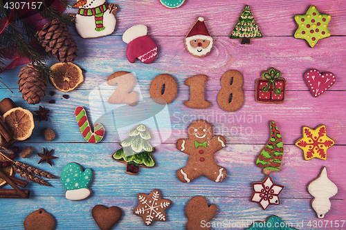 Image of Gingerbreads for new 2018 years