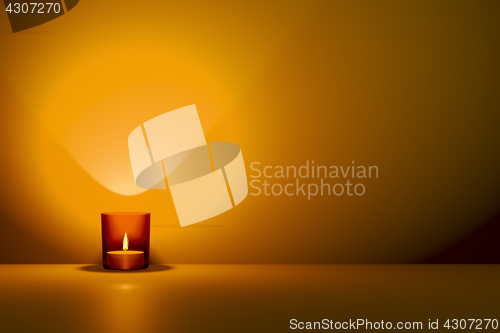 Image of red candle with space for your content