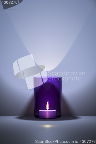 Image of purple candle with space for your content