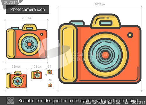 Image of Photocamera line icon.