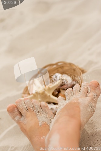 Image of feet on sand