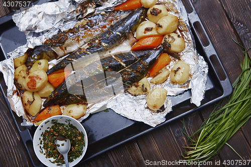 Image of Baked fish and vegetable