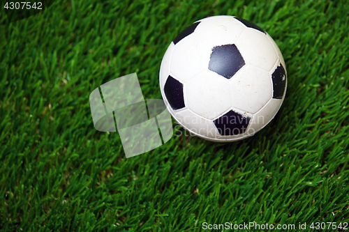 Image of Soccer ball on a grass