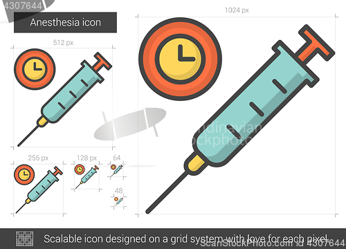 Image of Anesthesia line icon.