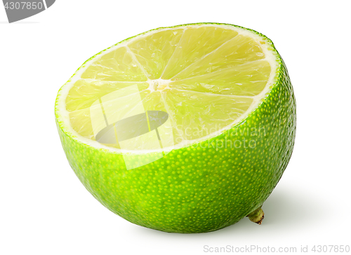 Image of Half of juicy lime vertically