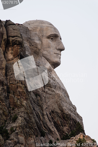 Image of George Washington Profile Granite Rock Mount Rushmore South Dako