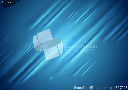 Image of Tech blue diagonal stripes abstract background