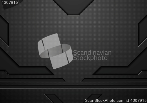 Image of Abstract black technology concept  design