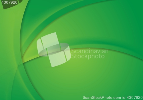 Image of Abstract bright green corporate wavy background