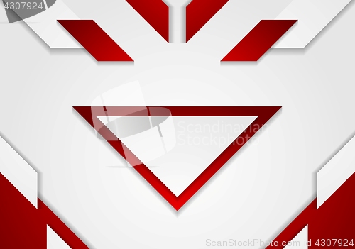 Image of Abstract grey red technology geometric background