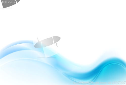 Image of Abstract blue white wavy background