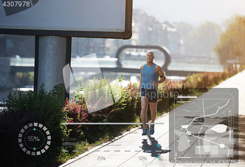 Image of Elderly man jogging