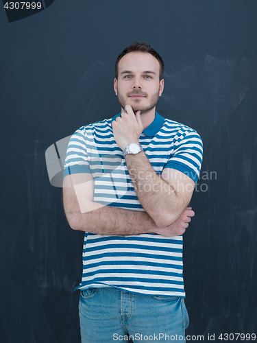 Image of man isolated over a gray background