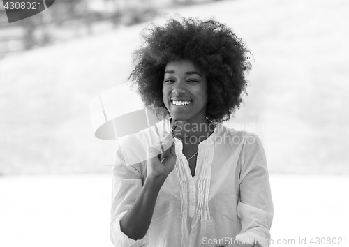 Image of Portrait of beautiful black girl