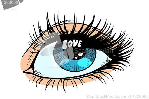 Image of Love catchlight in the eye