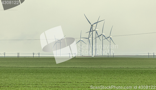 Image of Wind Turbines in the Field