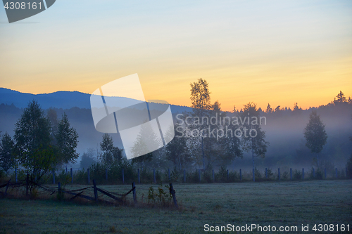 Image of Mystic foggy landscape