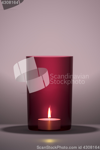 Image of red candle with space for your content