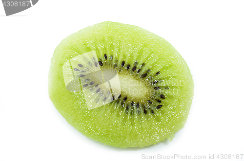 Image of Kiwi fruit, slice of qiwi isolated on white background
