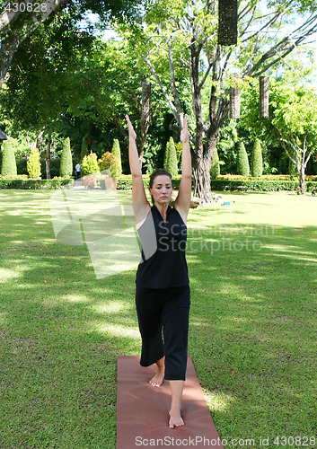 Image of Yoga in the park.