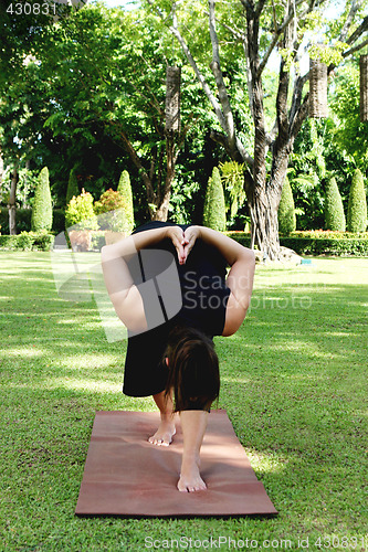 Image of Yoga in the park.