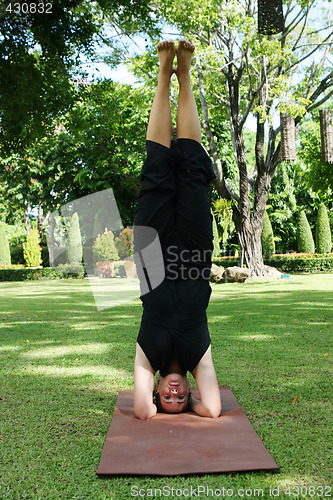 Image of Yoga in the park.