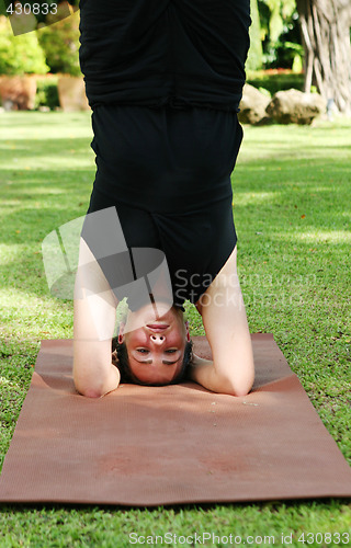 Image of Yoga in the park.