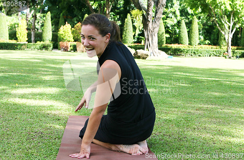 Image of Yoga in the park.