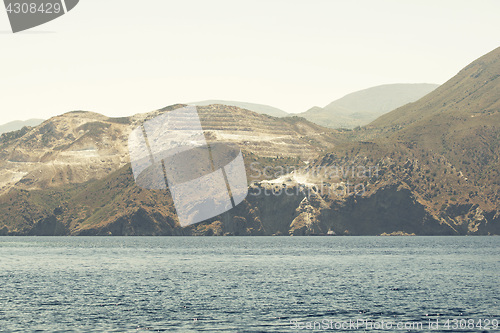 Image of sea and mountains landscape