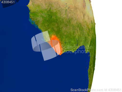 Image of Liberia on Earth