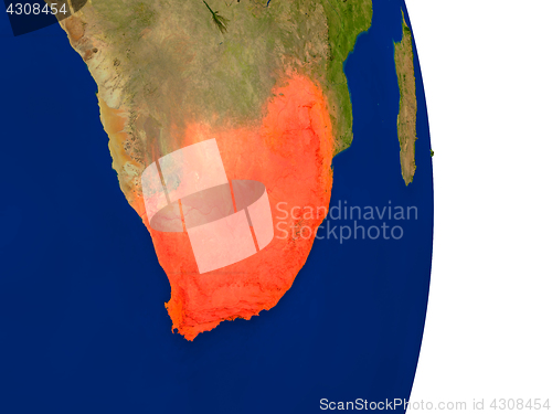 Image of South Africa on Earth
