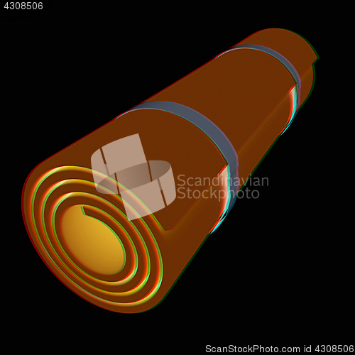 Image of karemat. 3D illustration. Anaglyph. View with red/cyan glasses t