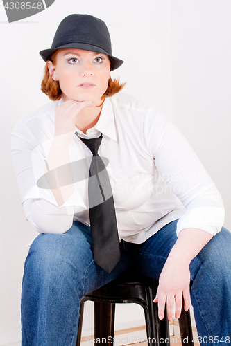 Image of Fashionable Plus Size Model