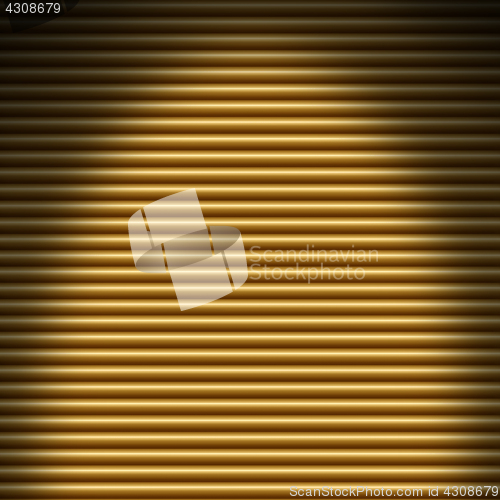 Image of Horizontal gold tube background lit from overhead