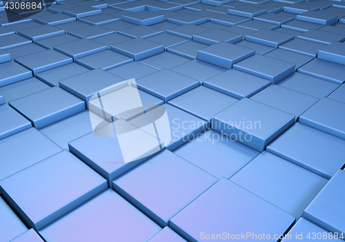 Image of Field of uneven blue tiles