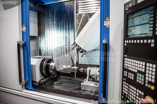 Image of Metalworking CNC milling machine.