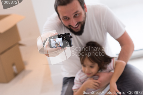 Image of selfie father and son