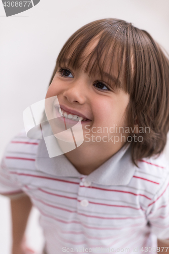 Image of little boy who looking up