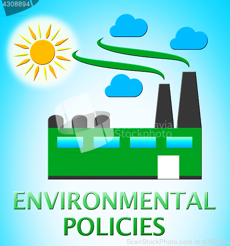 Image of Environmantal Policies Represents Environment Guide 3d Illustrat