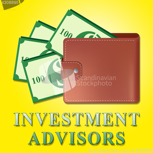 Image of Investment Advisors Means Investing Advice 3d Illustration