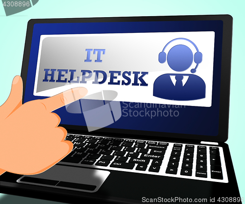 Image of IT Helpdesk Means Information Technology 3d Illustration