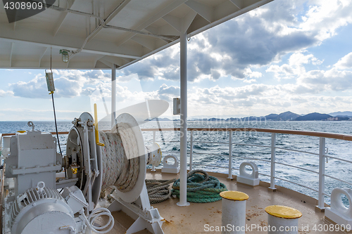 Image of Deck tourist ship to travel