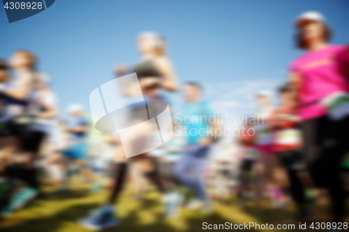 Image of Photo of runners in summer