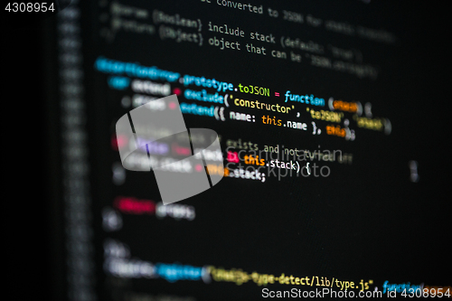Image of Software developer programming code